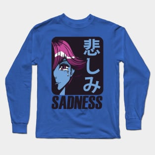 Sadness Anime Girl Long Sleeve T-Shirt